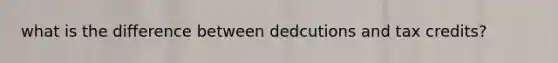 what is the difference between dedcutions and tax credits?