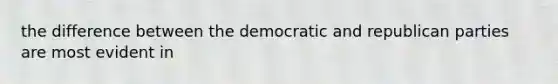 the difference between the democratic and republican parties are most evident in