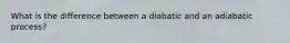 What is the difference between a diabatic and an adiabatic process?