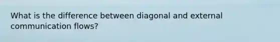 What is the difference between diagonal and external communication flows?