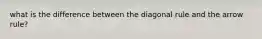 what is the difference between the diagonal rule and the arrow rule?