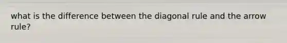 what is the difference between the diagonal rule and the arrow rule?