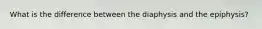 What is the difference between the diaphysis and the epiphysis?