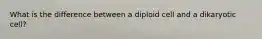 What is the difference between a diploid cell and a dikaryotic cell?
