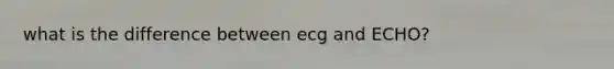 what is the difference between ecg and ECHO?