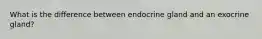 What is the difference between endocrine gland and an exocrine gland?