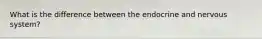 What is the difference between the endocrine and nervous system?