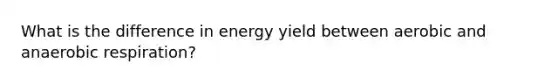 What is the difference in energy yield between aerobic and anaerobic respiration?