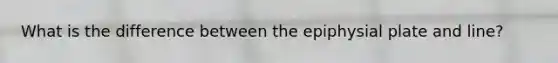 What is the difference between the epiphysial plate and line?