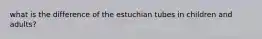 what is the difference of the estuchian tubes in children and adults?