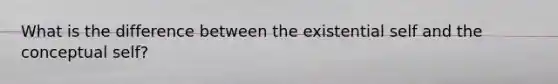 What is the difference between the existential self and the conceptual self?