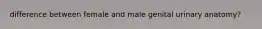 difference between female and male genital urinary anatomy?