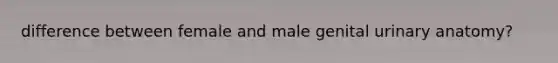 difference between female and male genital urinary anatomy?