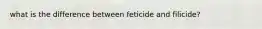 what is the difference between feticide and filicide?