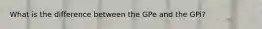 What is the difference between the GPe and the GPi?