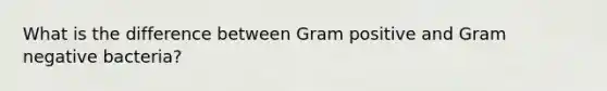 What is the difference between Gram positive and Gram negative bacteria?