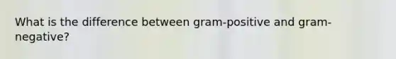 What is the difference between gram-positive and gram-negative?