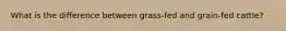 What is the difference between grass-fed and grain-fed cattle?