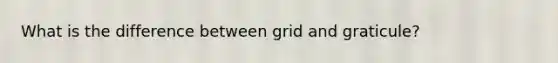 What is the difference between grid and graticule?