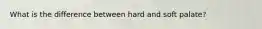 What is the difference between hard and soft palate?