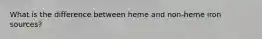 What is the difference between heme and non-heme iron sources?