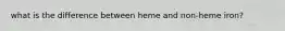 what is the difference between heme and non-heme iron?