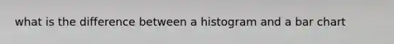 what is the difference between a histogram and a bar chart