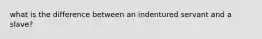 what is the difference between an indentured servant and a slave?