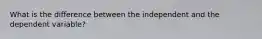 What is the difference between the independent and the dependent variable?