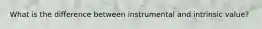 What is the difference between instrumental and intrinsic value?