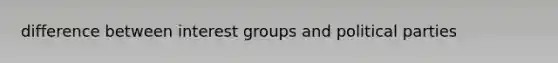 difference between interest groups and political parties