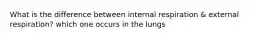 What is the difference between internal respiration & external respiration? which one occurs in the lungs