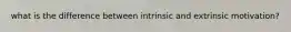 what is the difference between intrinsic and extrinsic motivation?