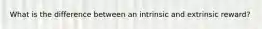 What is the difference between an intrinsic and extrinsic reward?