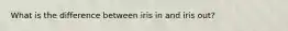 What is the difference between iris in and iris out?