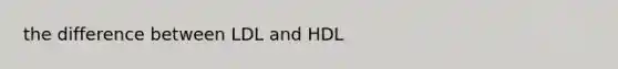 the difference between LDL and HDL