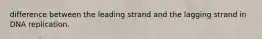 difference between the leading strand and the lagging strand in DNA replication.