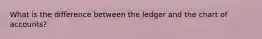 What is the difference between the ledger and the chart of accounts?