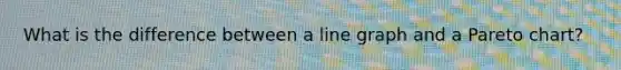 What is the difference between a <a href='https://www.questionai.com/knowledge/kCarlwtSzb-line-graph' class='anchor-knowledge'>line graph</a> and a Pareto chart?