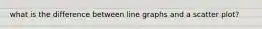 what is the difference between line graphs and a scatter plot?