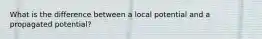 What is the difference between a local potential and a propagated potential?