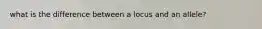 what is the difference between a locus and an allele?