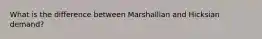 What is the difference between Marshallian and Hicksian demand?