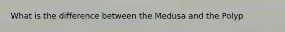 What is the difference between the Medusa and the Polyp