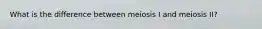 What is the difference between meiosis I and meiosis II?