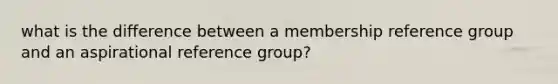 what is the difference between a membership reference group and an aspirational reference group?