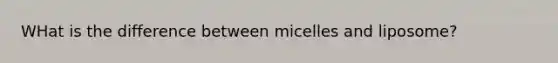 WHat is the difference between micelles and liposome?