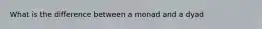 What is the difference between a monad and a dyad