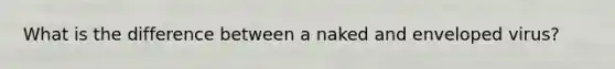 What is the difference between a naked and enveloped virus?