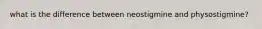 what is the difference between neostigmine and physostigmine?